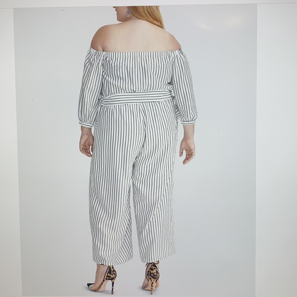 Rachel Roy Off The Shoulder Jumpsuit Size 16W - Picture 1 of 6